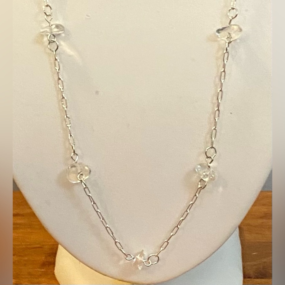 NEW Clear Quartz crystal chips necklace